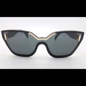 PRADA Black Hide Shield Sunglasses
